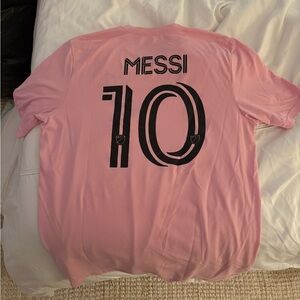 Lionel Messi Inter Miami Shirt Jersey Adidas MLS Soccer Mens Pink Futbol